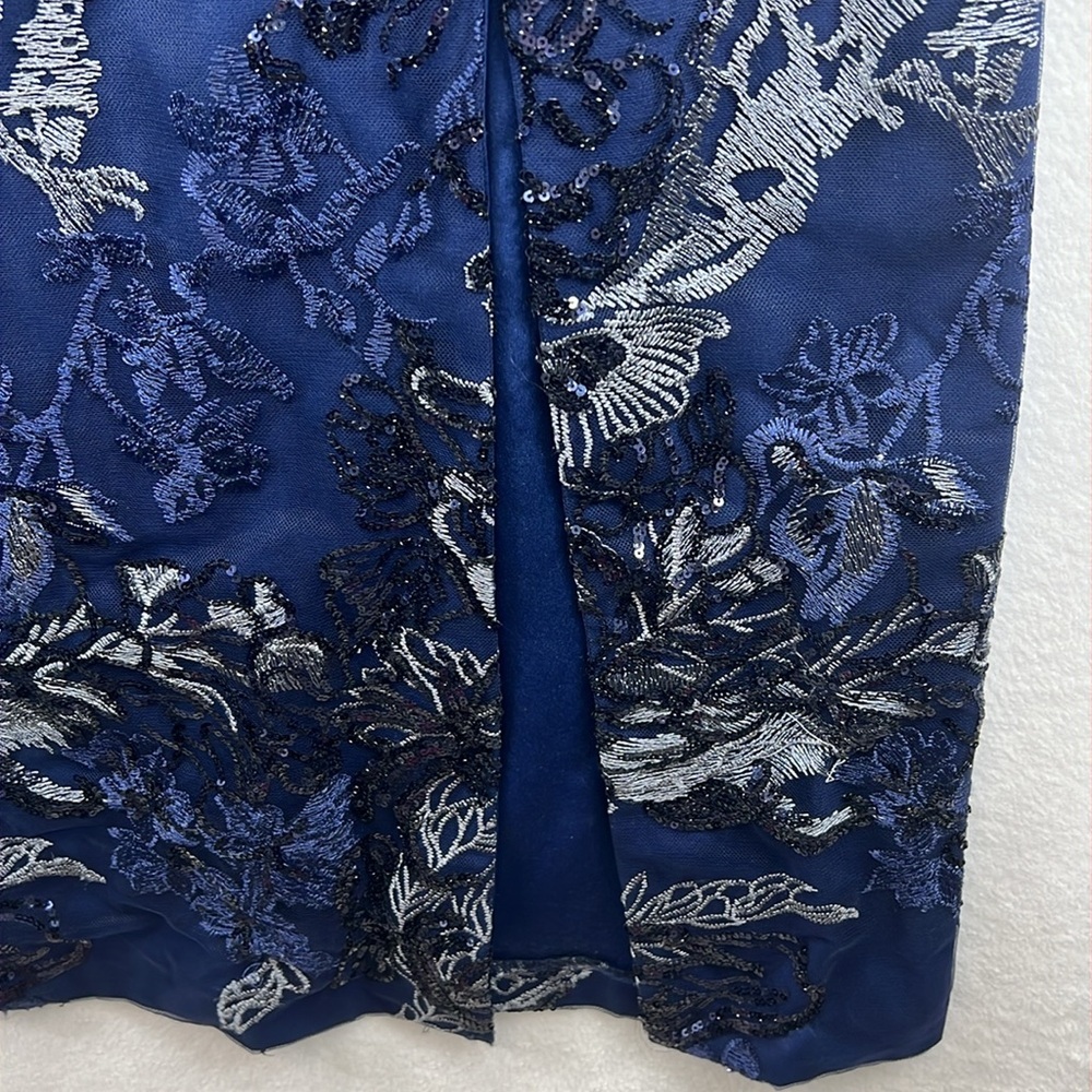 Js Collections Clara Formal Gown Size 14* Navy Se… - image 6